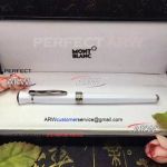 Perfect Replica Mont Blanc Writers Edition Pens - White Rollerball Pen for sale